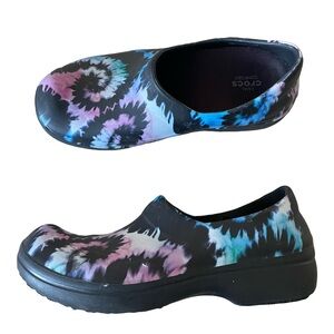 Crocs‎ Neria Pro II  Literide Tie-Dye work slip on Clogs. Women size 8. Tie dye